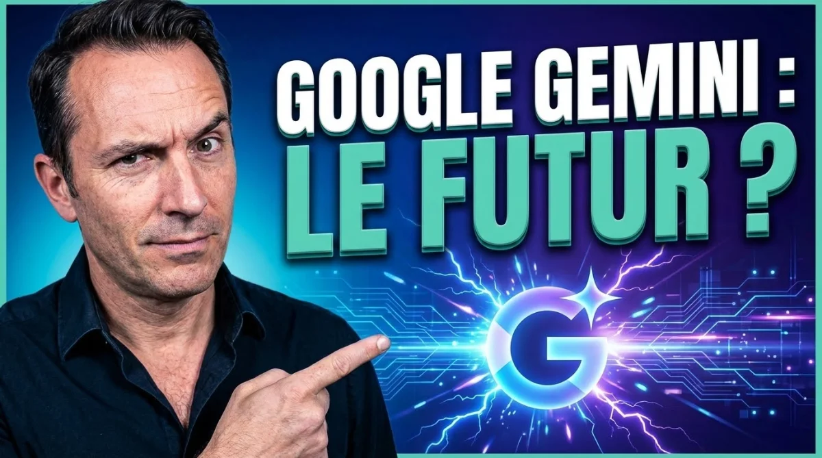 [image : Écran smartphone montrant l'application Gemini ouverte, interface Material Design, fond coloré Google]