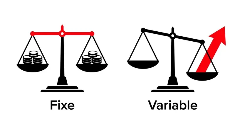 Schéma comparatif entre salaire fixe et rémunération variable avec paliers