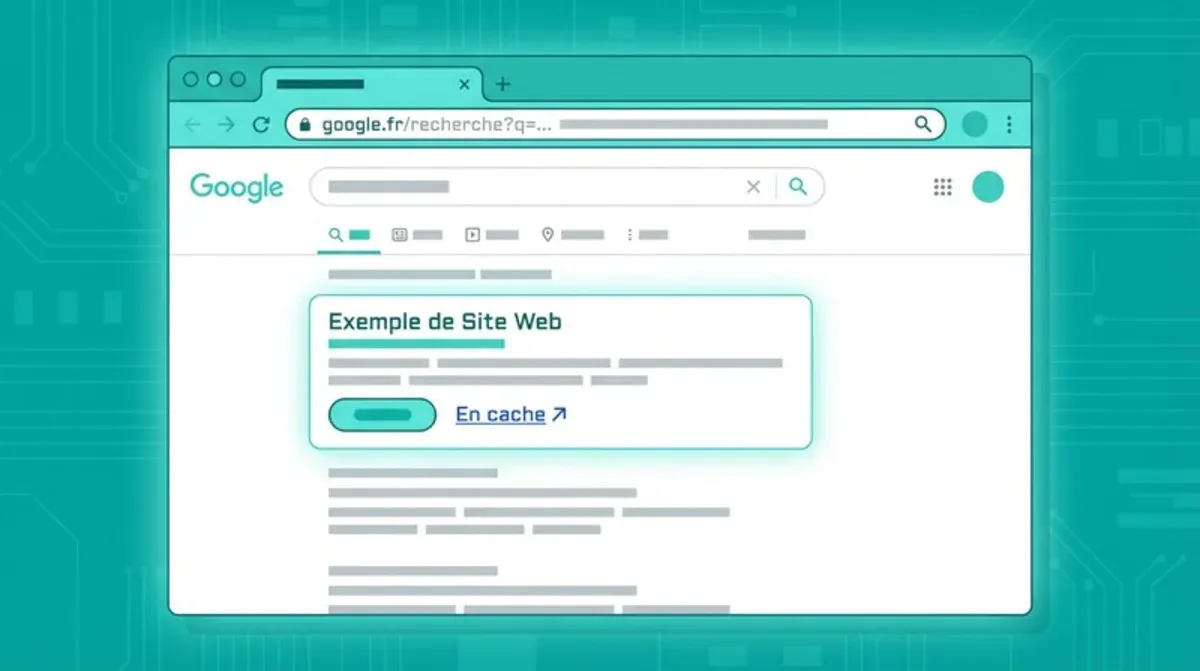 Capture d'écran d'une ancienne page de résultats Google montrant le lien 