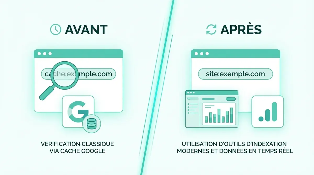 Tableau comparatif montrant les méthodes avant/après la suppression du cache pou