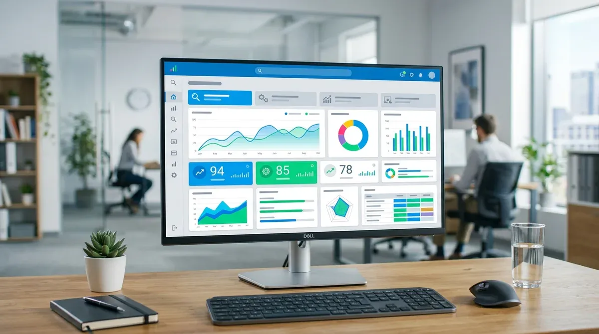 Tableau de bord d'audit SEO avec graphiques de performances