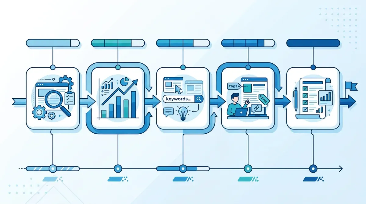 Timeline des phases d'un audit SEO