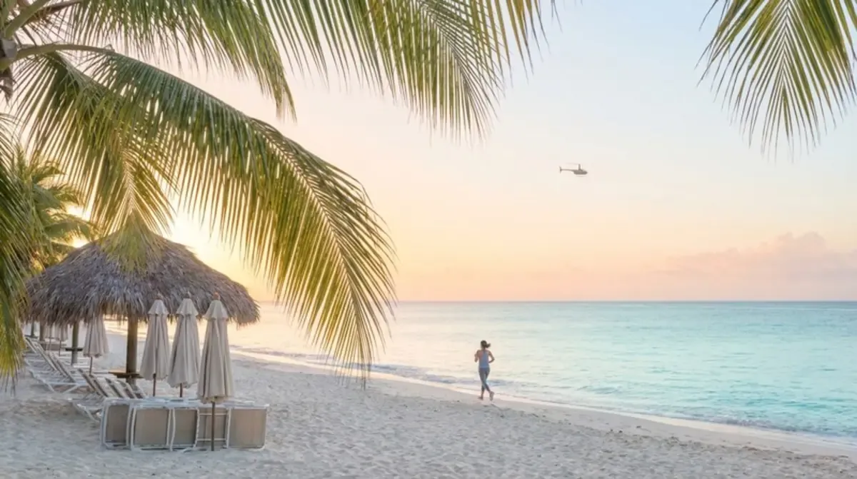 St Jean beach with turquoise water and white shores
