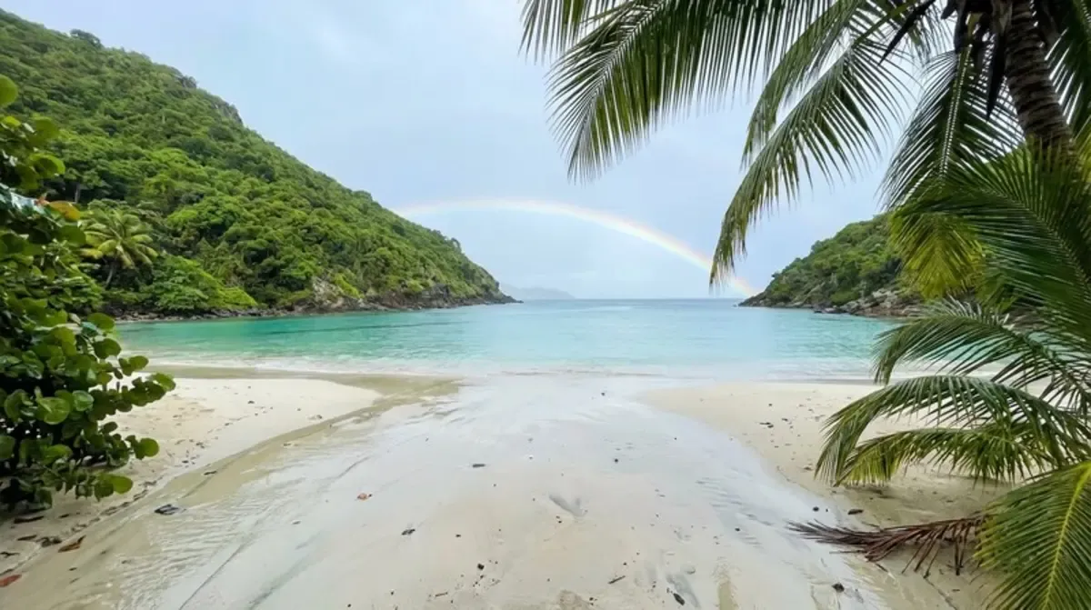 Shell Beach with scattered shells on sand