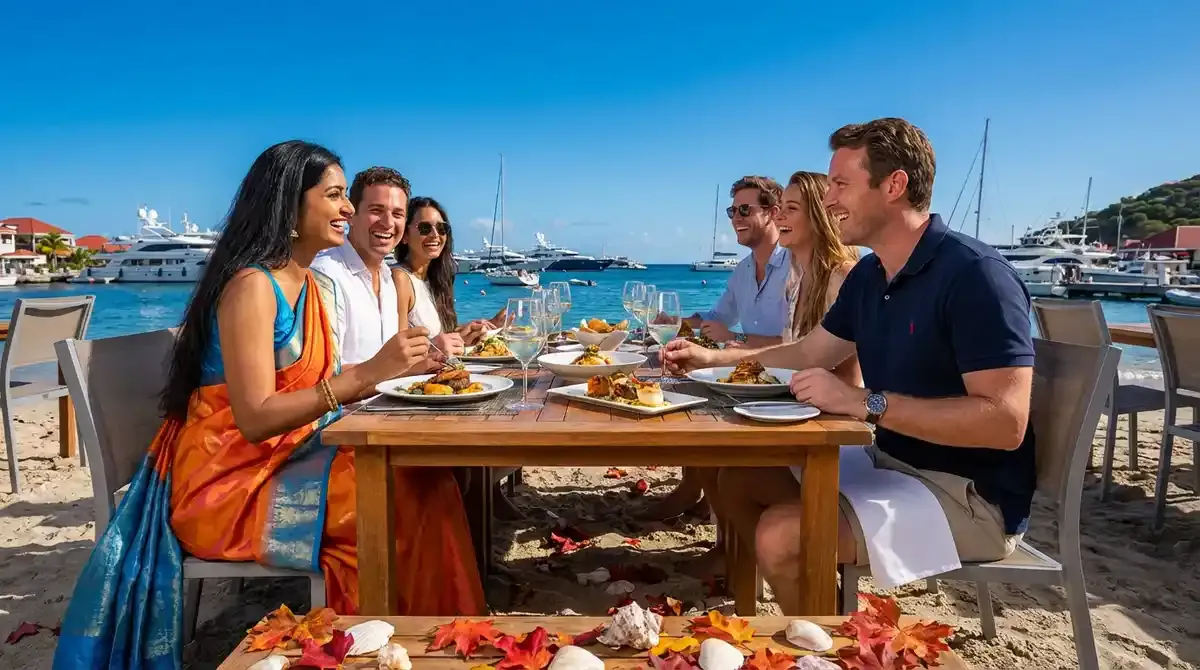 Grand Cul-de-Sac beach with calm shallow lagoon