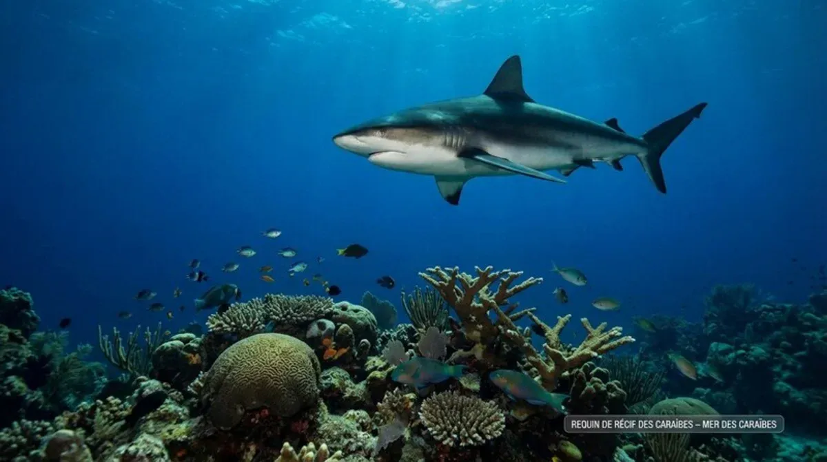 Colorful coral reef closeup showing healthy brain corals, sea fans, and purple tube sponges