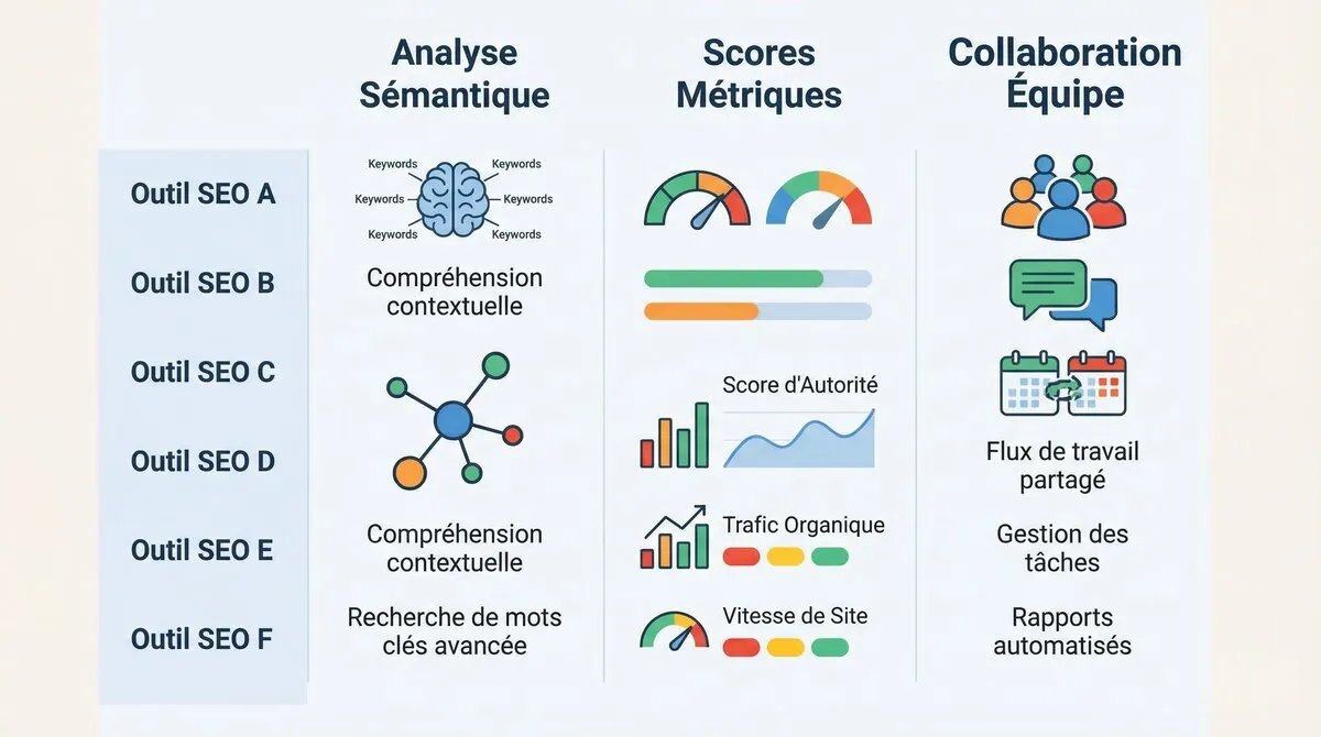 Infographie comparaison outils SEO