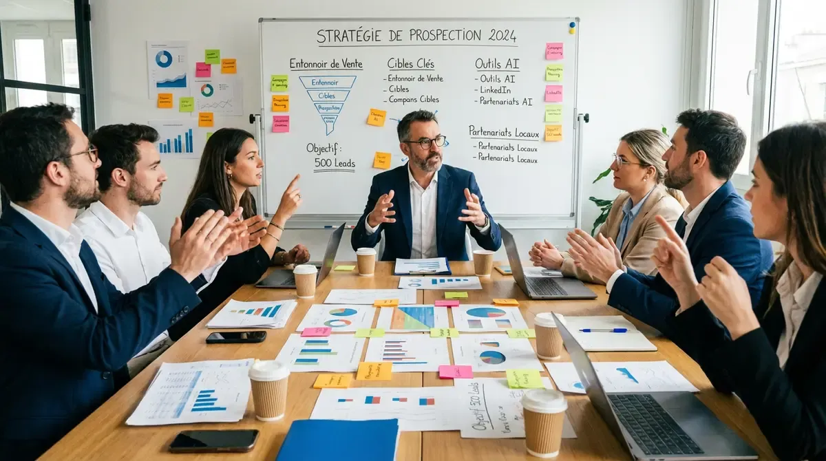Réunion stratégique entre commerciaux