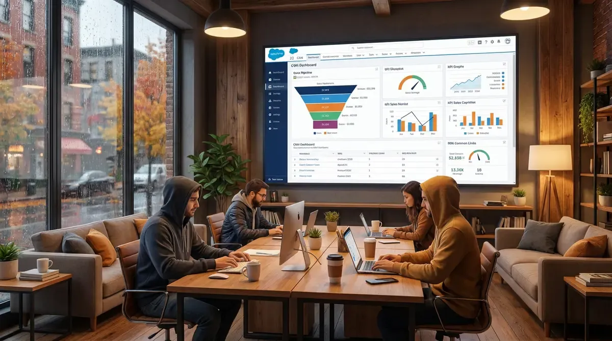 Tableau de bord CRM avec pipeline de ventes