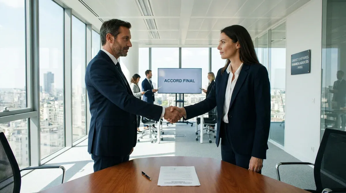 Poignée de main symbolisant un contrat commercial