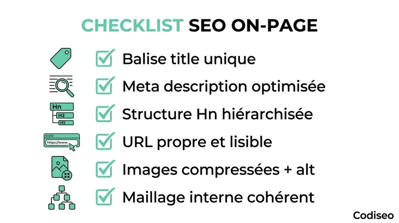 Checklist des éléments à optimiser en SEO on-page