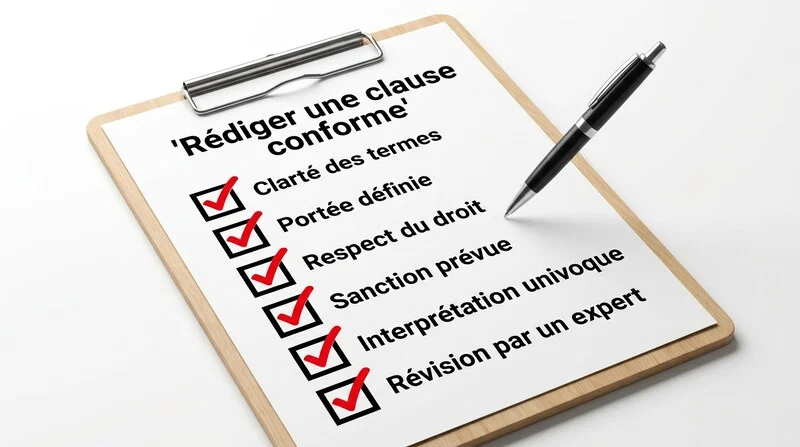 Checklist pour rédiger une clause de non-concurrence conforme en mandat commercial