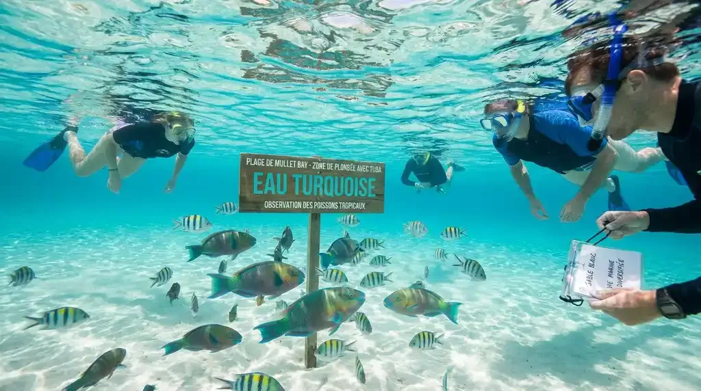 Snorkeling at Mullet Bay Beach Caribbean